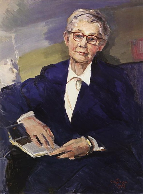 Portrait of art critic Lydia Durnovo, 1958, Martiros Sarian