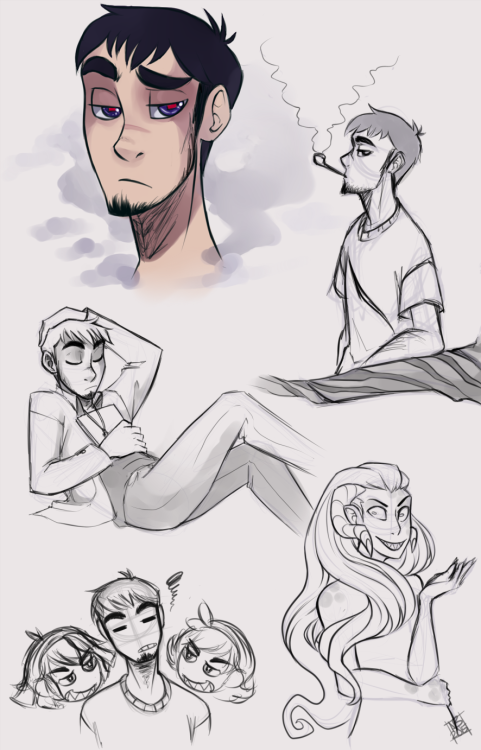 nicky1311:Odin doodles + a Wrathia because I had space I needed to fill I really like the dynamic Od