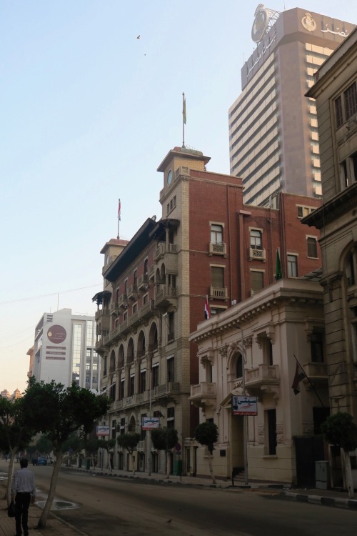 The fabulously pharaonic Bank Misr Tower, one of only a few tall commercial office buildings in cent