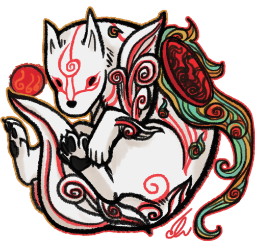 cricketcreates: I’ve been working on making my other charms double sided too, so Amaterasu has