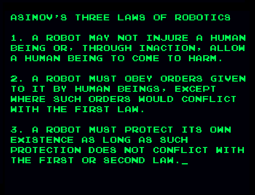 Robot Cosmonaut — Asimov's Three Robotics