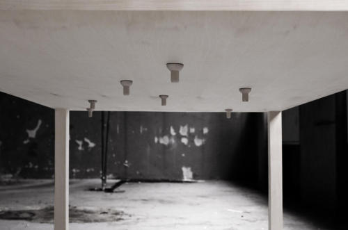 worclip:  Labyrinth Table (2015) by Benjamin Nordsmark  The Labyrinth Table was created to show how a well known object like a table can be given an extra dimension by creating a small universe inside of it. The labyrinth consist of several walls under