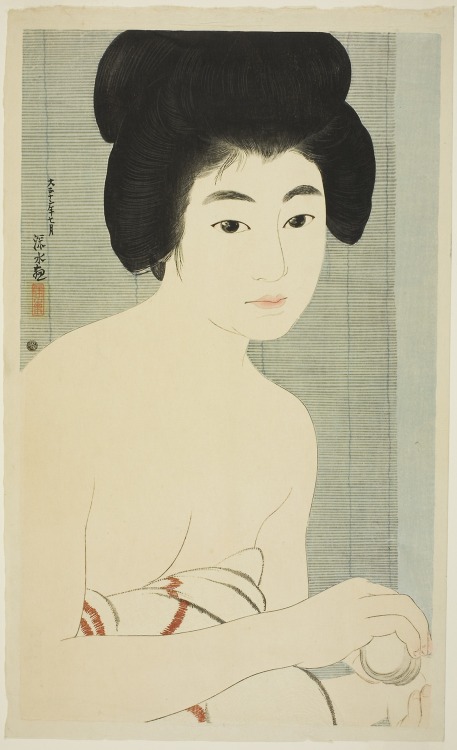 aic-asian: Face Powder, from the series “New Twelve Images of Modern Beauties”, Ito Shinsui, 1919, A