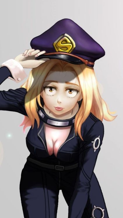 Ochaco Uraraka, blue uniform, Boku no Hero Academia, art, 720x1280 wallpaper @wallpapersmug : https: