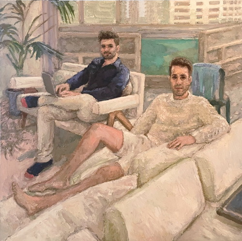 ydrorh: Oshir and Liran, 2022, oil on canvas, 160x160 cmwww.yisraeldrorhemed.com