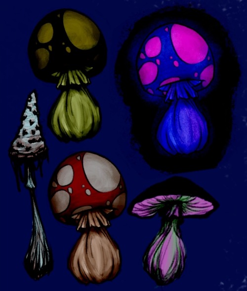 I Doodle Mushrooms To Decompress On Occasion :p