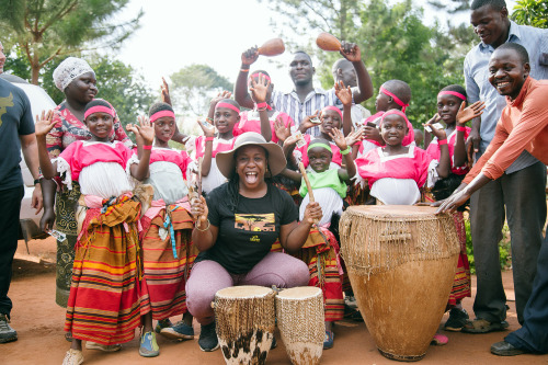 celebritiesofcolor: Uzo Aduba in Uganda