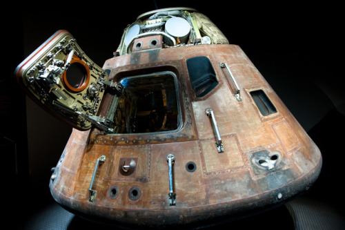 The Apollo 14 Command Module “Kitty Hawk”, on display at the Apollo Saturn V Center at K