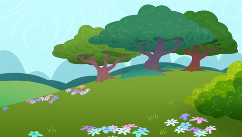 Been meaning to update for a while! These are some of the backgrounds I got to do on our MLP short l