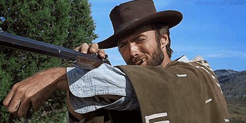 mistress-gif: Clint Eastwood| The Good, the Bad and the Ugly |(1966)