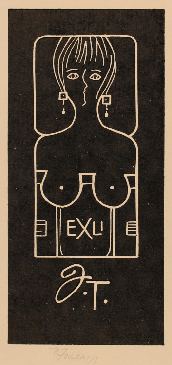 bookplate by Karel Fiala (Czech)