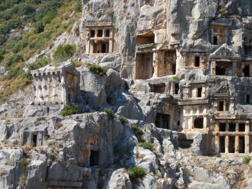travelthisworld: johnnylawgottagun: Lycian tombs, some of the most spectacular remnants of the ancie