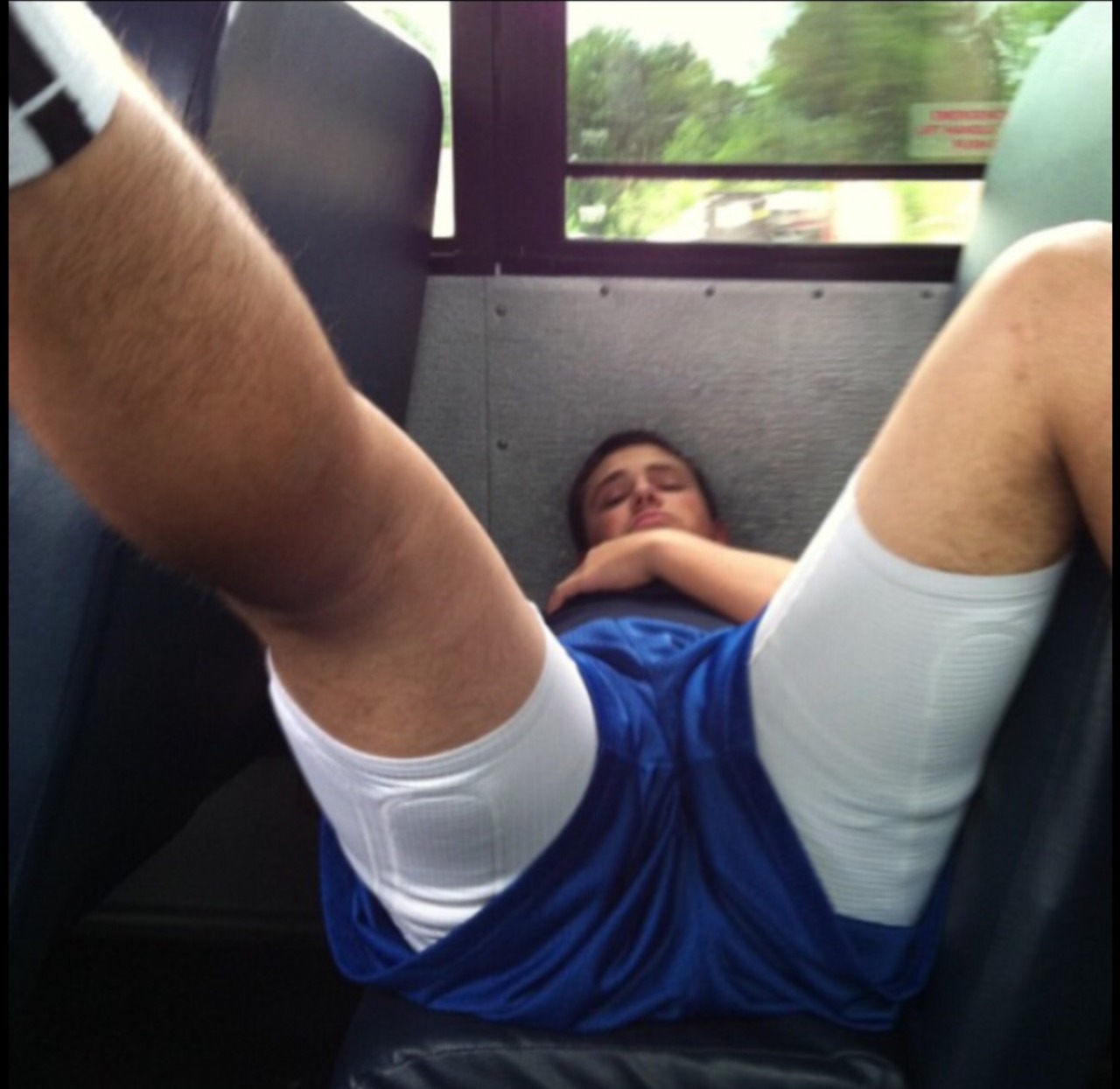 compression-shorts1:  It would be hard not to start jerking right there on the bus