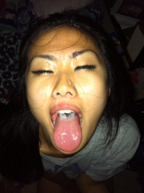 crowley93:Luv them big nuts tho!#asian #slut #cumshot