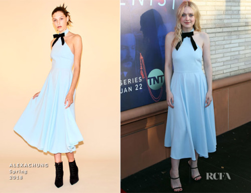 Dakota Fanning wearing ALEXACHUNG at &lsquo;The Alienist’ FYC Event.05/23/18Credit: RCFA