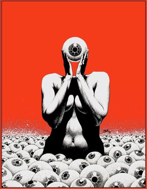 1972 cover art by French comics artist, Philippe Caza (1941).