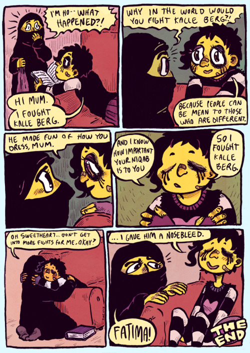 eliasericson:A short comic about a girl, her mother and their different Black clothes. I made this