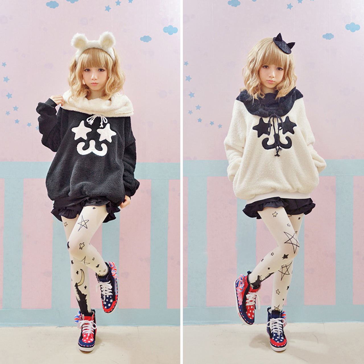 brandedkitty:  Soft Plush Bear Cape Pullover 