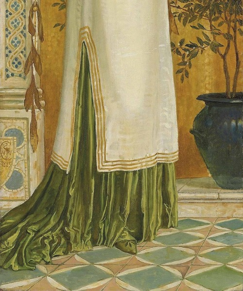 oncanvas:Laura Reading, Walter Crane, 1885oil on canvas36 x 15 in. (91.5 x 38 cm)