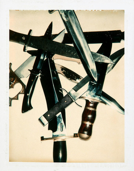andywarhol-art:  Knives, 1981 polaroid photograph 4 x 3 ¼ inches; 10.2 x 8.3 cm