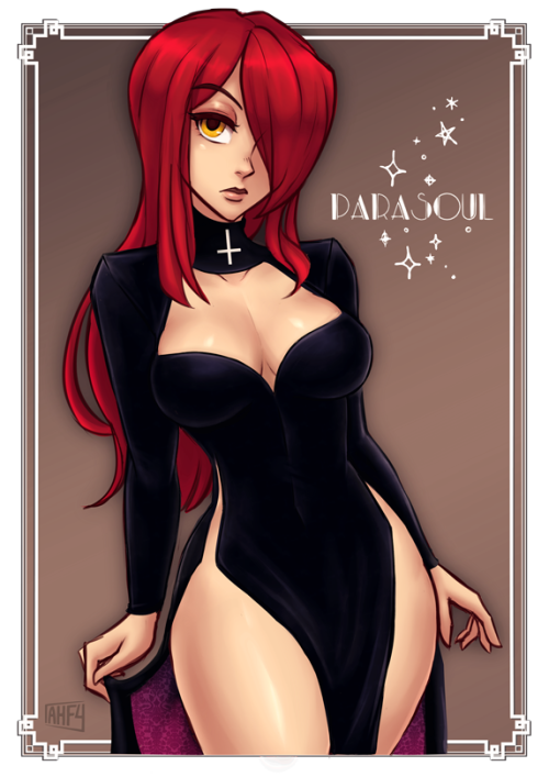 iahfy:commish of parasoul from skullgirls! making the other outfits were fun :) other variants ava