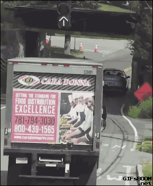 gifsboom: Truck Hits That Massachusetts Bridge. [video]