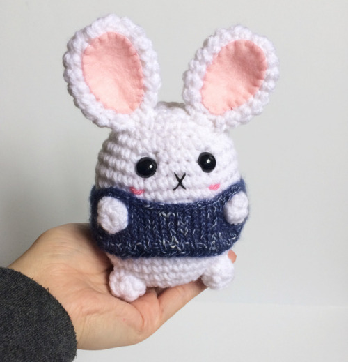 I taught myself to knit so that I could make tiny sweaters for my tiny plushies. They are finally he