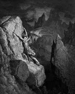  Satan’s Flight Through Chaos, Gustave Dore 