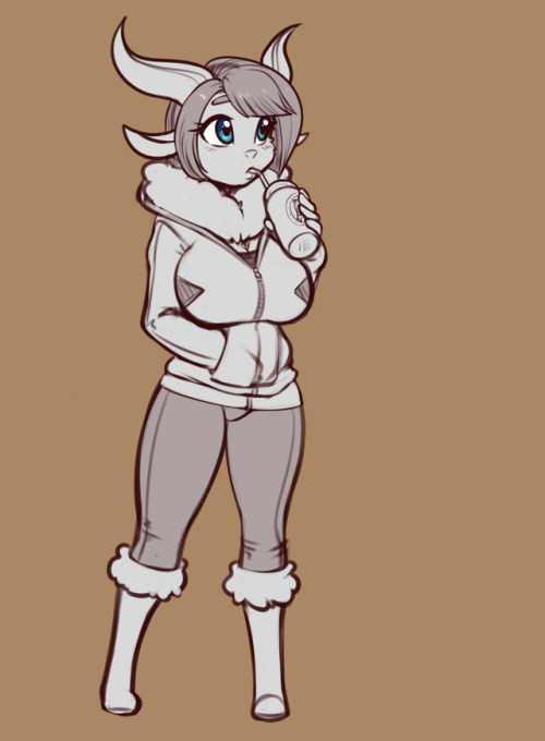  A Sucaprin in Winter (?) Gear. ;v Adorable. 