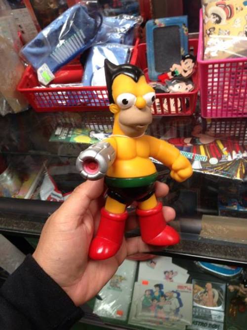 knockoffbootlegs:  Astroboy/ Homer Simpson 