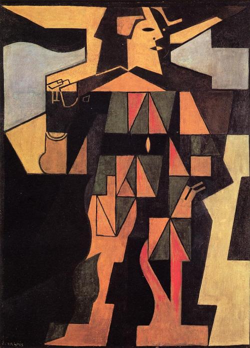 artist-gris:Harlequin, Juan Gris