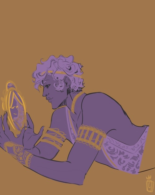 caemidraws:Asra n.10 (on magical skype with MC)[ @debesmala​ thank you for asking this!! I really wa