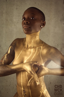 kenyetta-j-samuel:  Gold Paint Series With The Talented Chadwick! Love Him He Is Awesome.  #SupportBreastCancerAwarness