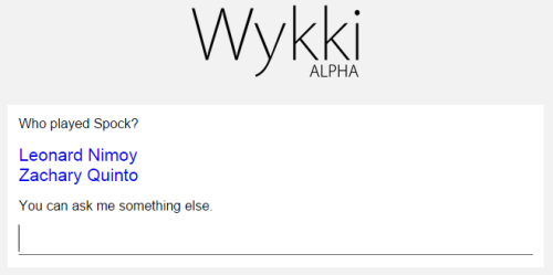 Hey guys! I&rsquo;d like to present to you Wykki, a new kind of search engine that directly answers 