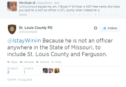 lalondes: The St. Louis County PD explicitly