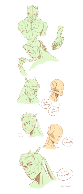 poladraws:  Genyatta week- Firsts First meal together  