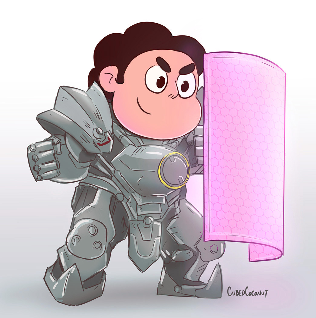 Little Steven Reinhardt!Click for more Overwatch gems