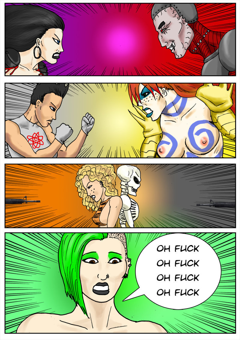 Kate Five vs Symbiote comic Page 192 by cyberkitten01 The battle lines have been