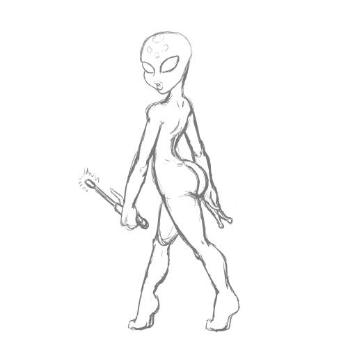 slashysmiley:  A series of Sexy Alien designs and species I designed for a number of reasons, felt here would be a good place to share these WIP sketches