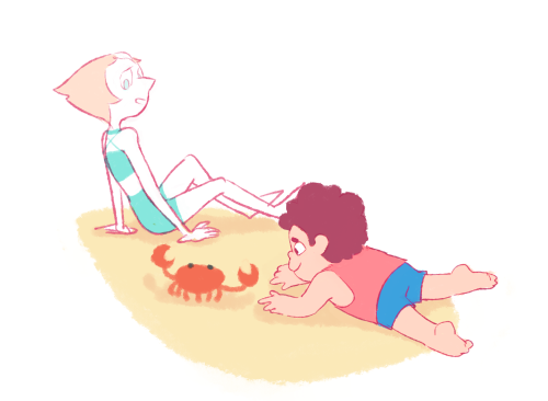 nonsensebelow:  strange earth creature making pearl uncomfortable (i am, of course, talking about the crab) 