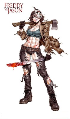 valrose-zoe:  Horror Bishoujo Jason Vorhees  Bishoujo Freddy Krueger Characters from Marvel, DC, and famous horror movies have become bishojo! From Japan’s world of bishojo comes superheroines and serial killer figures that are hugely popular amongst