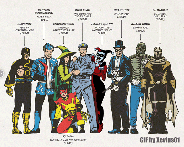 comicsodissey:  http://rebrn.com/re/suicide-squad-then-now-1828215/ 