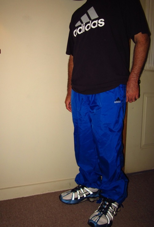 A pair of blue Adidas pants & Nike Shox Turbos I previously had in my collection! -NylonSportswe