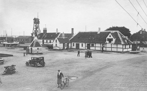 The fishing village Dragør on the island of Amager (Denmark) 1920.The little house in the foreground