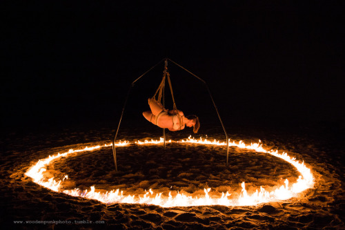 tendrra:  Tendrra tied by BenHart with fire by DamienFlameShow. Photo by Woodenpunk, October 20, 2015 