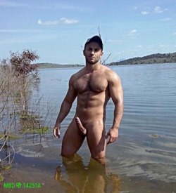 maddogmac:  mystraightbuddy:  “Dunno what to tell you bro, skinny dipping makes me hard”  Need a fishing buddy?