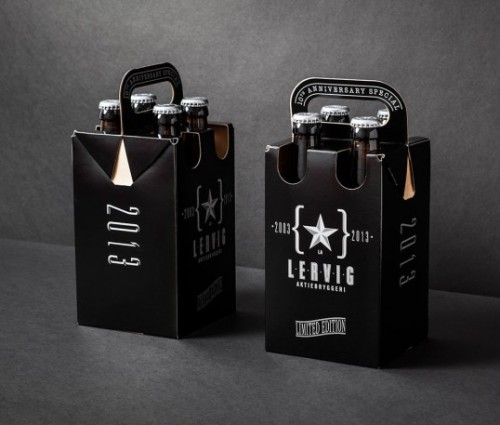 Lervig 10th Anniversary beer packaging by Daniel Brokstad.