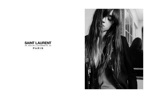 Saint Laurent permanent Ad campaign December 2015 Creative Director: Hedi SlimanePhotos: Hedi Sliman