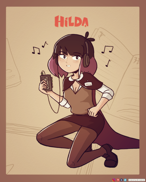 keetydraws: It’s the Gothy Librarian again from Hilda!