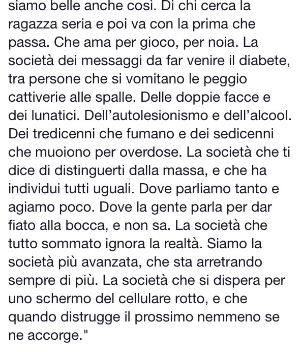 Sembri una di quelle incazzate col mondo